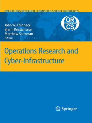 cover image of Operations Research and Cyber-Infrastructure